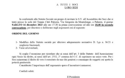 Assemblea straordinaria dei soci